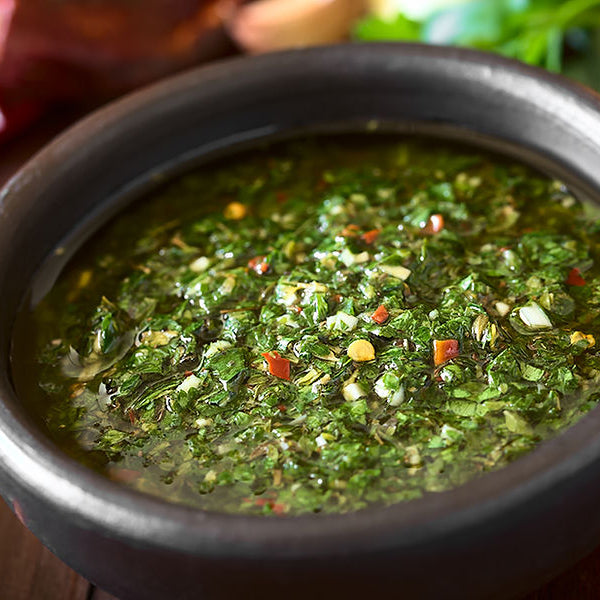 Chimichurri with Kalo Fritters